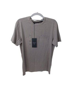 NEW Alpine Design Men's Washed Pocket Short Sleeve Tee Silver Shallow Size S